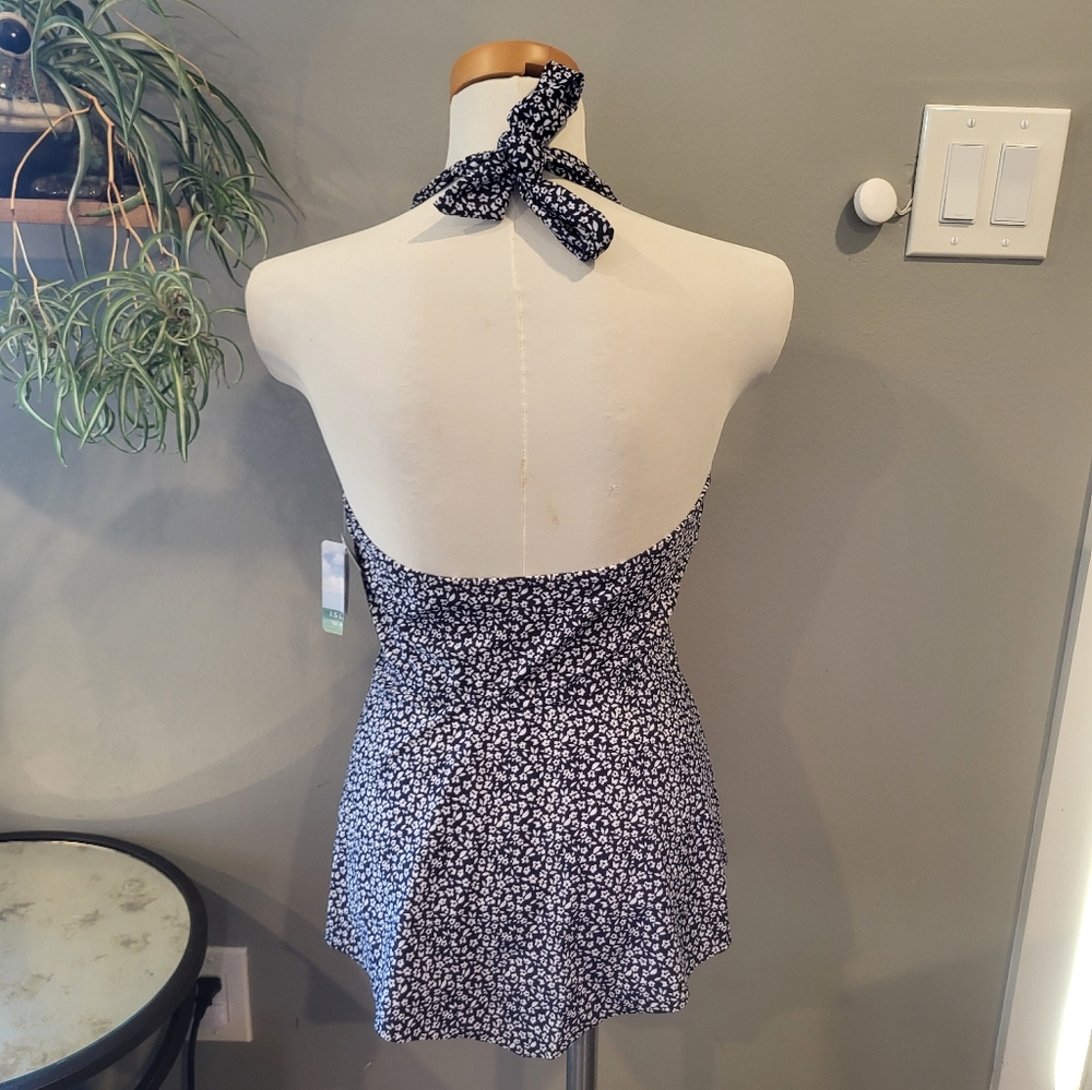 Floral Halter Bathing Suit Top - Picture 3 of 5